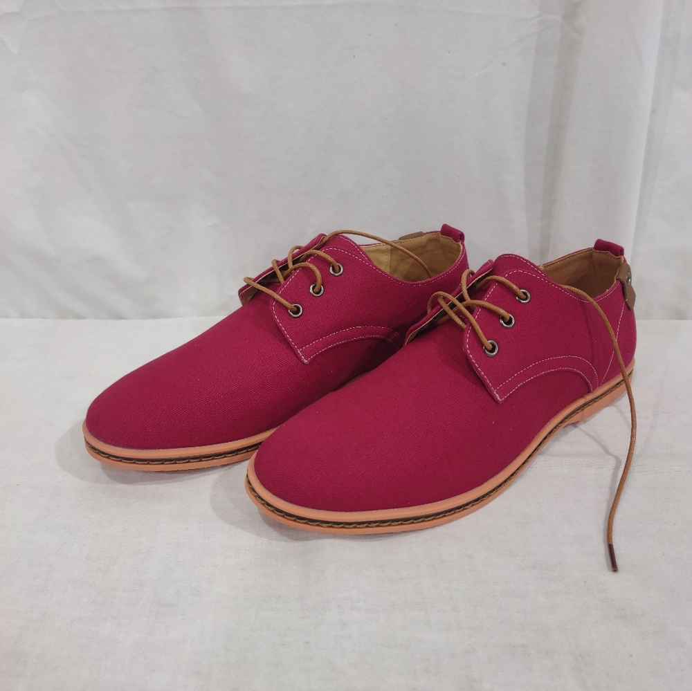 Dadawen Red Canvas Men's Oxford NEW